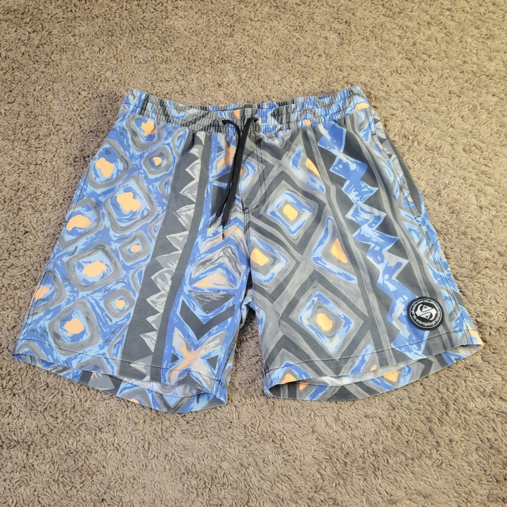 Quicksilver Mens Washed Session 17" Stretch Beach Volley Shorts Size Small Retro